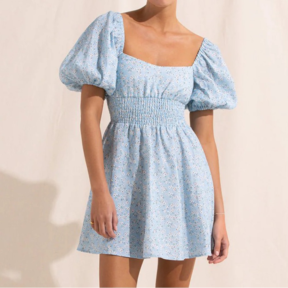 Smocked Mini Dress | Peony